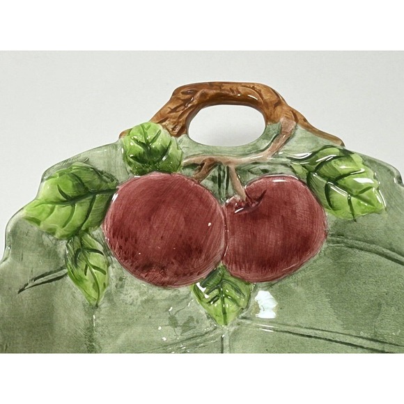 Leaf Bowl With Cherries By Gift Craft - Picture 12 of 12